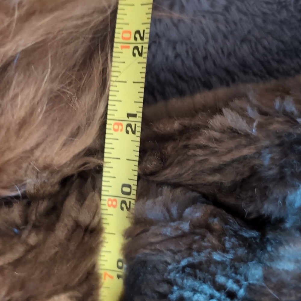 Women's Brown Real Fur Coat - Picture 11 of 14